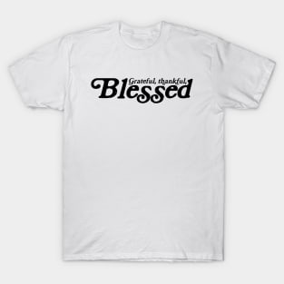 Grateful Thankful Blessed Retro T-Shirt